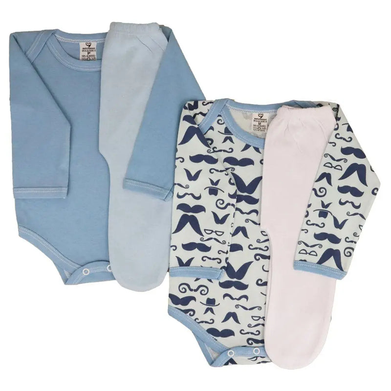 Body Bebê+mijão Liso E Estampado Kit Com 13 Roupas