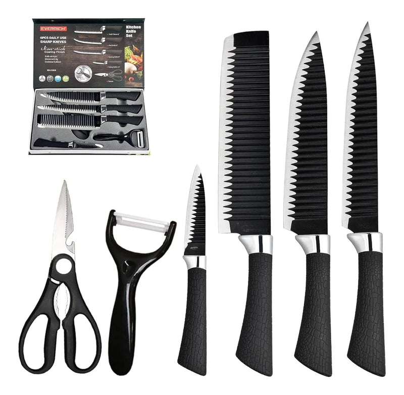 Kit completo de facas de cozinha profissionais