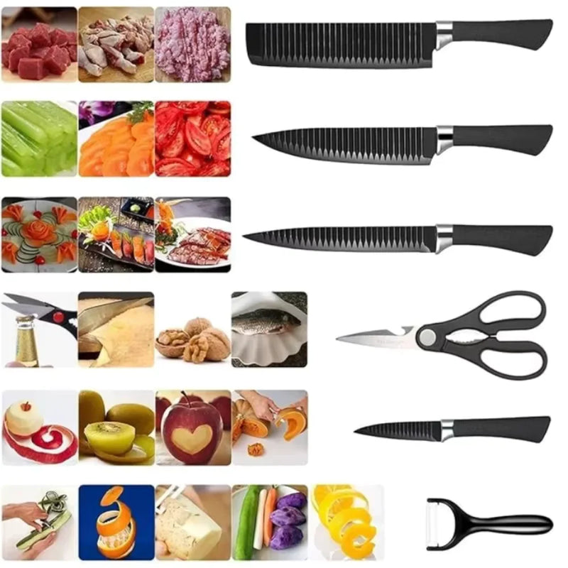 Kit completo de facas de cozinha profissionais