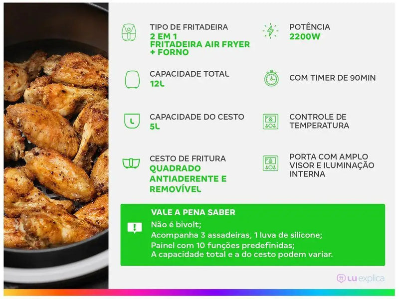 Air Fryer Mondial 12L - 220V