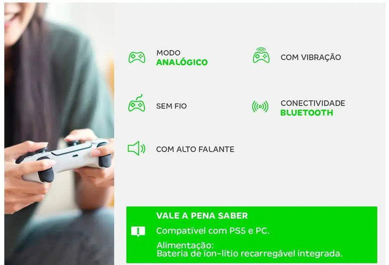 Controle PS5 para PC sem fio DualSense