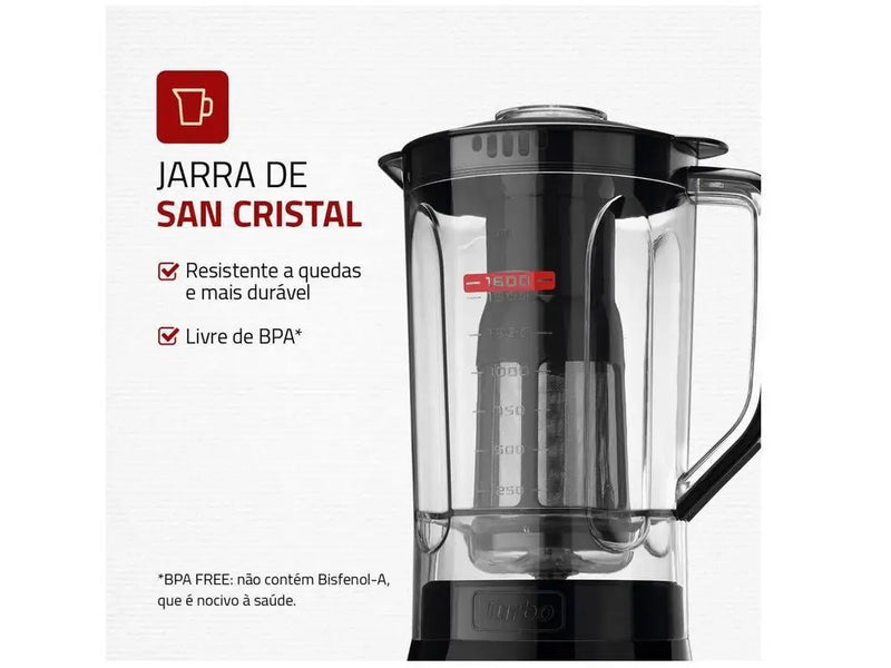 Liquidificador  Mondial Turbo Power com filtro de 3 velocidades 550W - 110V