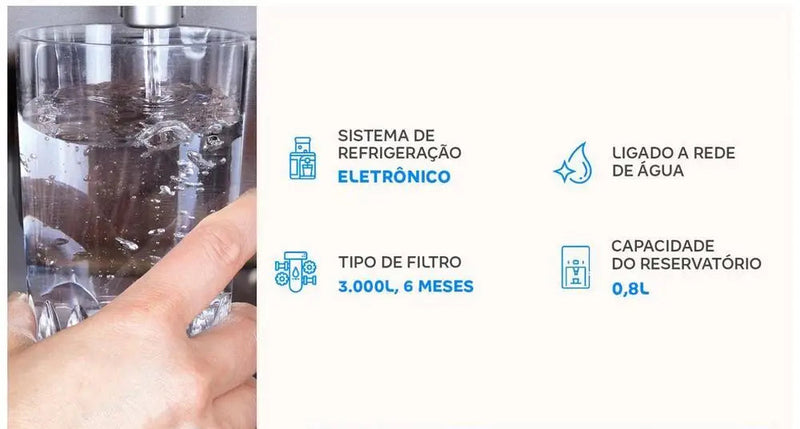 Purificador de Água Electrolux de Mesa Gelo e Água Natural PE12B - Bivolt